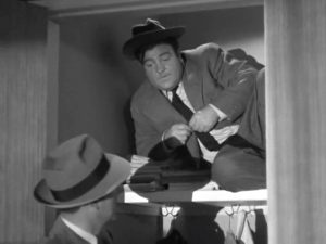 Bud Abbott finds Lou Costello hiding - "Ain't this the clues closet?"