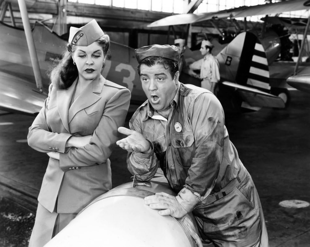 Martha Raye and Lou Costello about to get into torpedo trouble