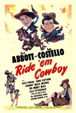 Ride 'Em Cowboy movie poster - Bud Abbott, Lou Costello