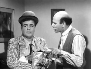 Lou Costello, the duck, and Sid Fields in Pots and Pans
