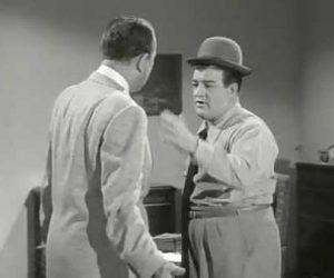 Loafing - Bud Abbott confuses Lou Costello about loafing around vs. making loaves of bread -- loafing -- at a bakery