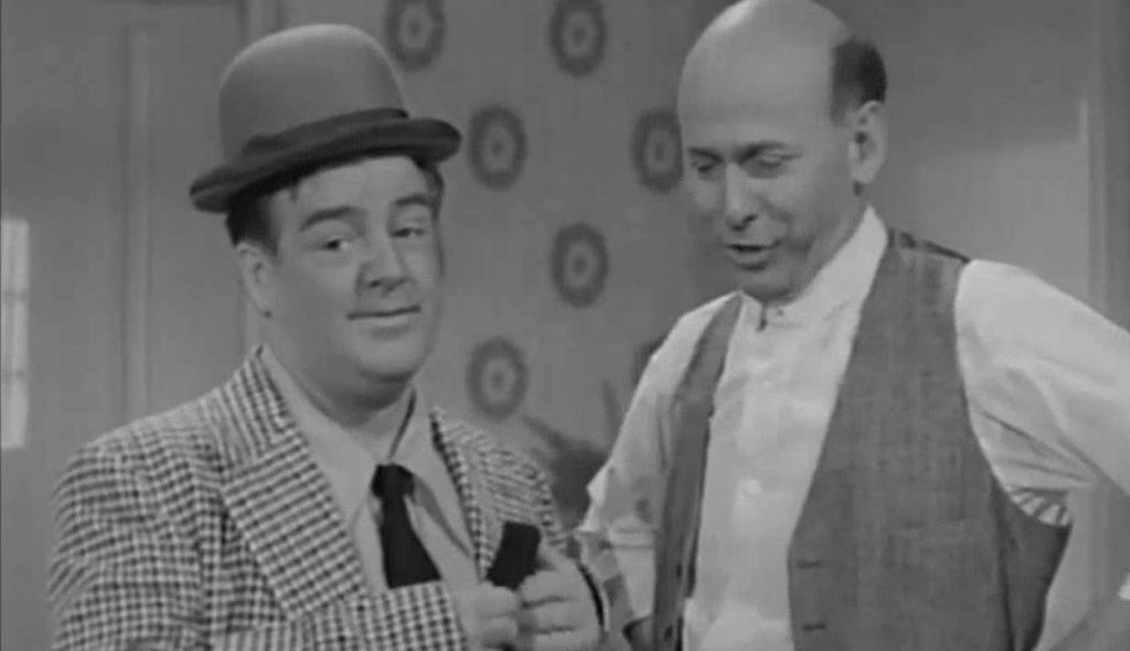 Lou Costello proves to Sid Fields that a loaf of bread is the mother of an airplane