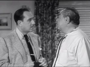 Bud Abbott and the insurance agent in Life Insurance - The Abbott and Costello Show season 2