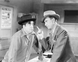 Lou Costello and Bud Abbott in "Here Come the Co-Eds"