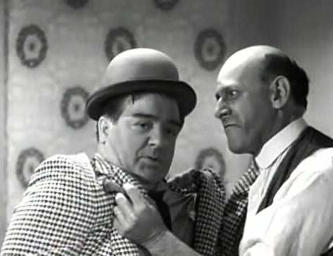 A very funny bit that Sid Fields did many times, including on their radio show, is to have Sid take offense at something that Lou Costello says. Every time that Lou says anything. It’s a funny routine, provided that doesn’t go on too long. The example below is from The Abbott and Costello Show episode, The Birthday Party.