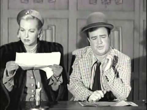 Hillary Brooke and Lou Costello recreate the moving candle bit