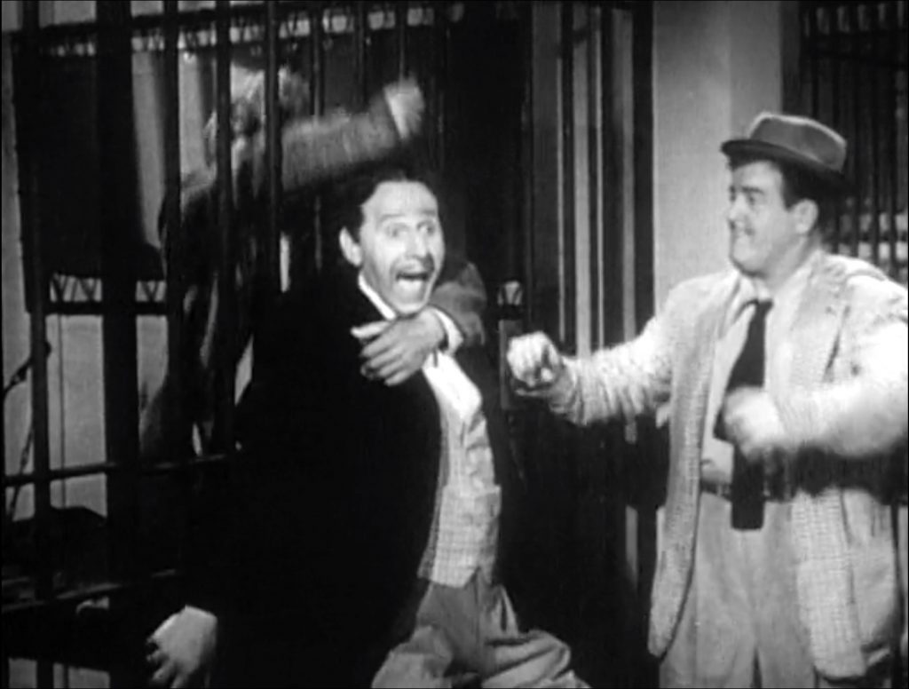 Lou Costello gets revenge on Mr. Sidney at the end of the Jail skit