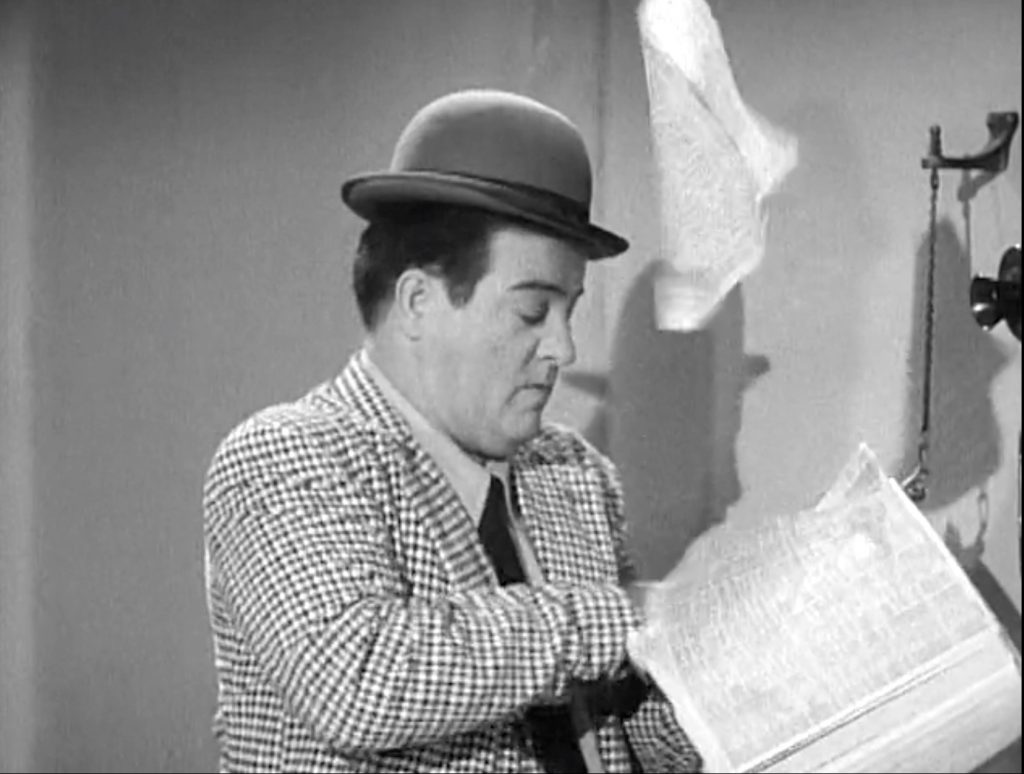 Lou Costello destroying the phone book in the Alexander 4444 routine