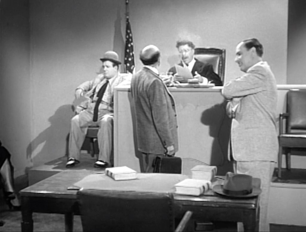 "Television" - The Abbott and Costello Show episode, where Lou winning a TV quiz show puts Mr. Fields in court!