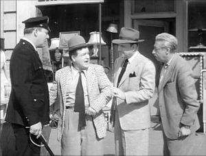 Who's couch? Mike the Cop, Lou Costello, Bud Abbott, Sam