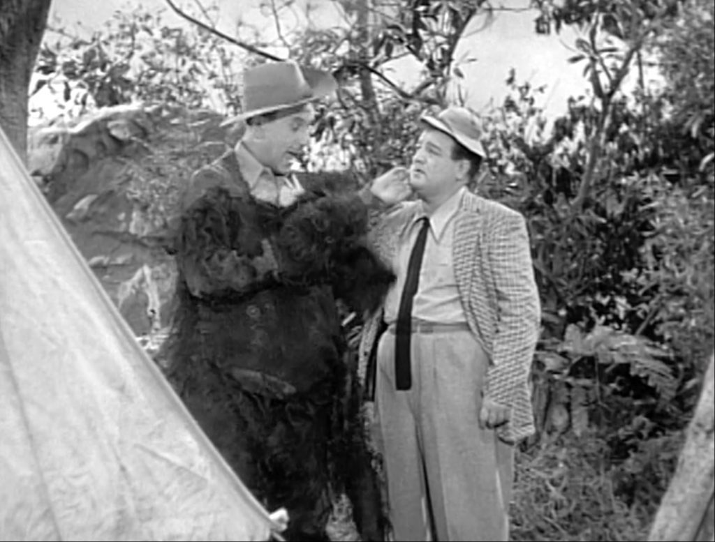 Bud in gorilla suit in "Safari"