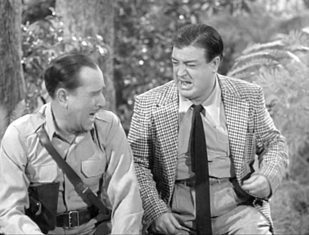 Bud Abbott and Lou Costello weeping over Lou's death in "Safari"
