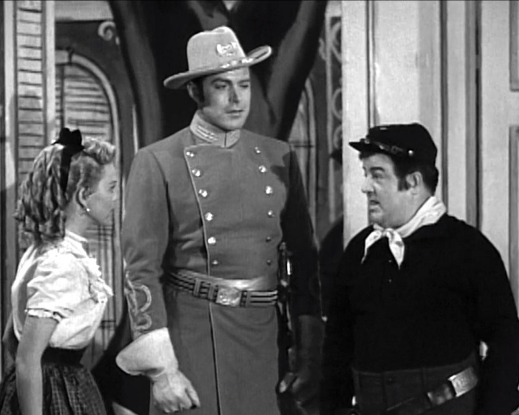 Jean Porter, Glenn Langan, and Lou Costello in "South of Dixie"