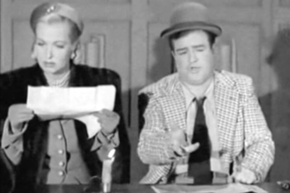 The Candle Routine - a classic Abbott and Costello routine, where Lou Costello sees a candle moving under its own power. But nobody else does!