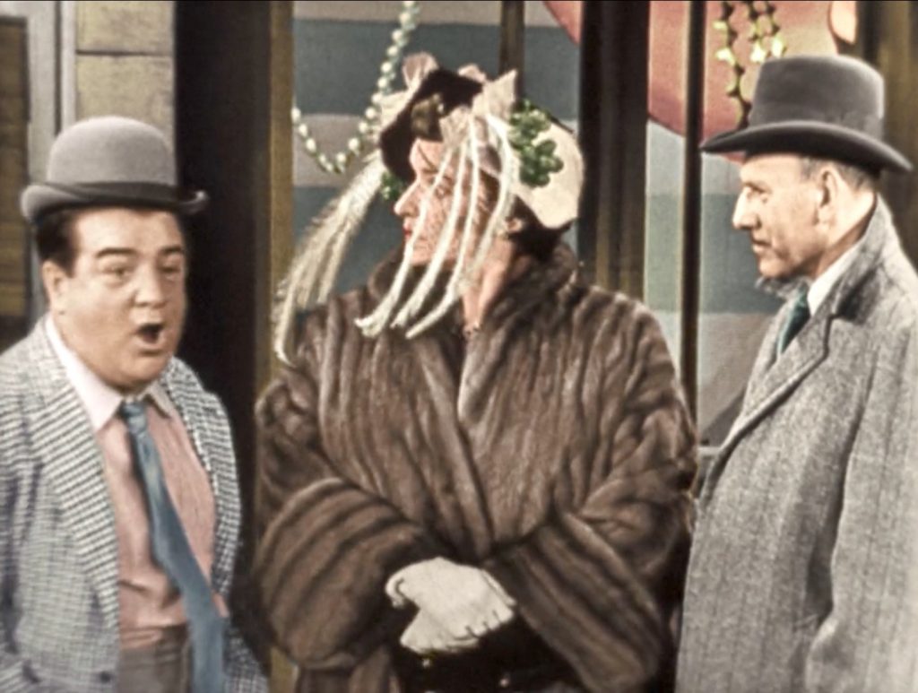 Ugly hat in Abbott & Costello - The Christmas Show - Lou Costello with Sid Fields