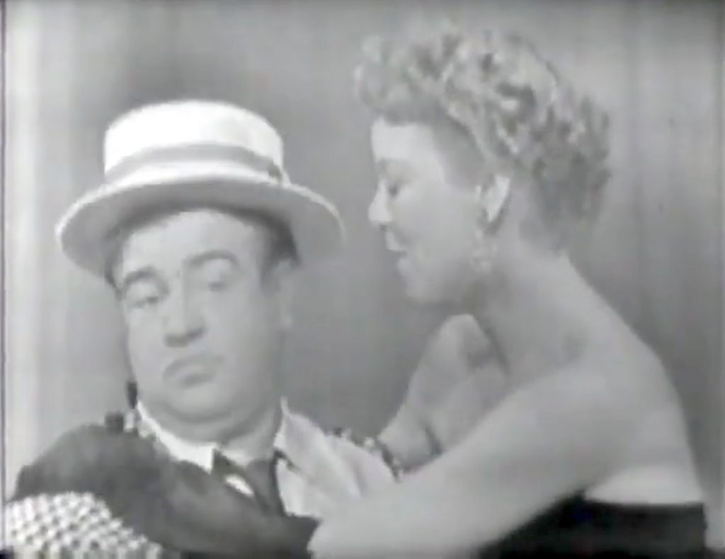 Evelyn Knight's so hot she's toasting the bread in Lou Costello's pocket!