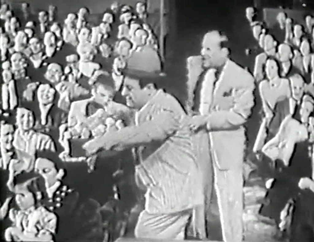 Lou Costello and Bud Abbott do the ice cream routine at the start of the episode